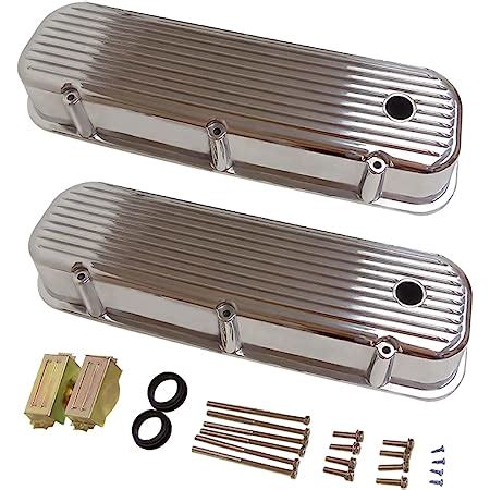 Amazon Com Demotor Performance Polished Aluminum Valve Covers Tall Finned For Bbc Big