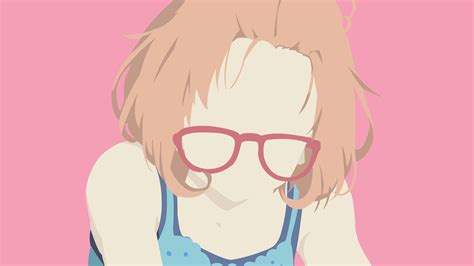 wallpaper face illustration anime girls glasses cartoon kyoukai no kanata kuriyama mirai