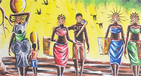 Signed Expressionist Painting Of African Women From Ghana Daily