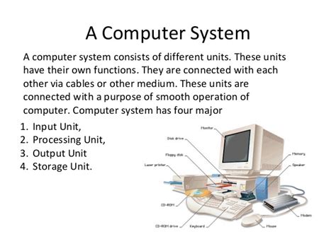 A combination of hardware and software forms a usable computing system. Computer Hardware and Software Elements