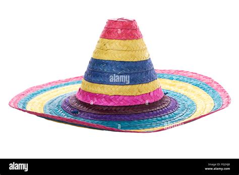 Colorful Mexican Sombrero On A White Background Stock Photo Alamy