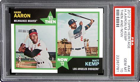 baseball cards 2012 topps heritage then and now psa cardfacts®