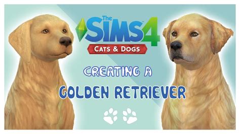 Creating A Golden Retriever In The Sims 4 Create A Pet Youtube