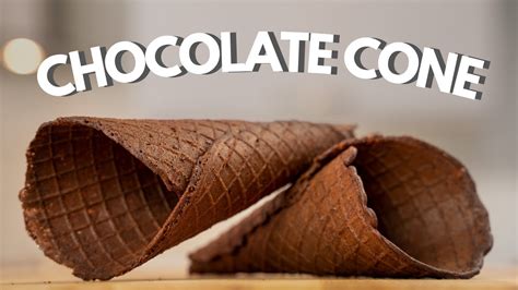 Chocolate Ice Cream Cone Recipe Quick And Easy Waffle Cone Youtube