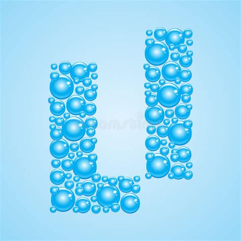 Burbujas En Azul Alfabeto De Burbujas Eps 10 Ilustración Del Vector