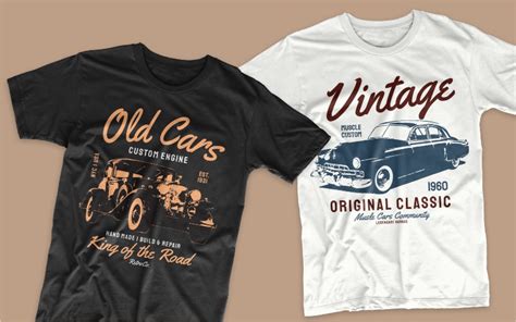🚘 50 Classic Car T Shirt Designs Collection