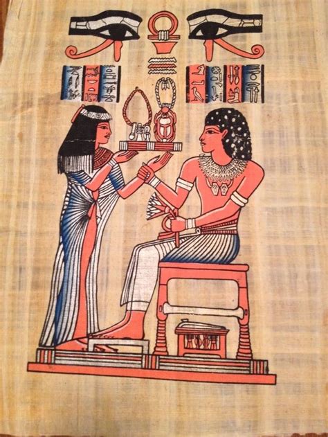 Huge Egyptian Marriage Ceremony In Ancient Egypt Papyrus Art Painting Antique Ancient Egypt