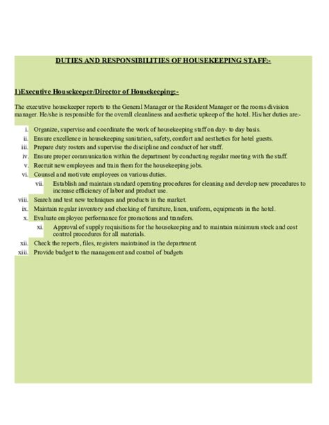 (DOC) DUTIES AND RESPONSIBILITIES OF HOUSEKEEPING STAFF ...