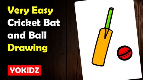 Easy Cricket Bat Drawing Drawing Ideas