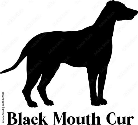 Black Mouth Cur Dog Silhouette Dog Breeds Logo Dog Monogram Logo Dog