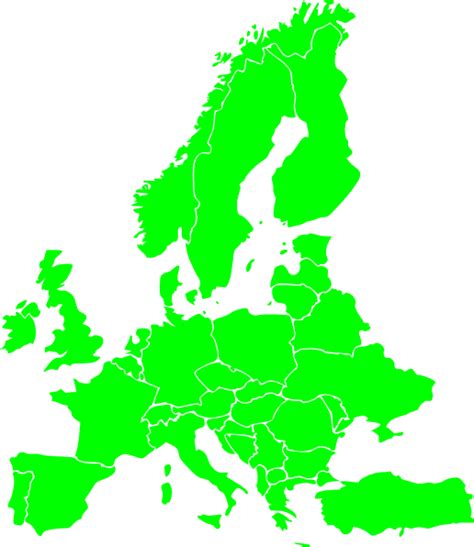 Europe Map Green Clip Art At Vector Clip Art Online Images And Photos Finder