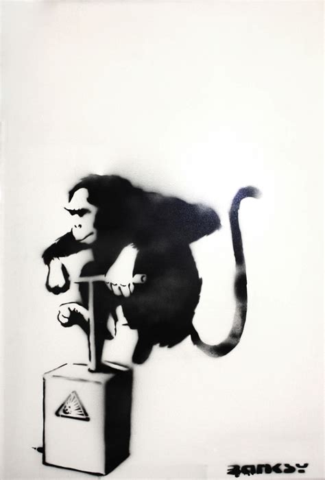 Banksy Monkey Detonator 2002 Mutualart