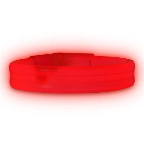 Red Glow Triple Wide Bracelets 9 25 Pack