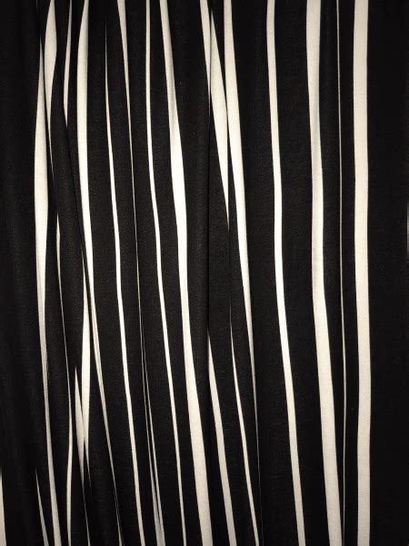 Viscose Cotton Stretch Lycra Fabric Blackivory Horizontal Stripe