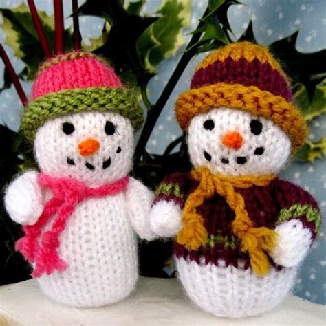 Tiny Snowman Knitting Pattern By Dollytime Christmas Knitting