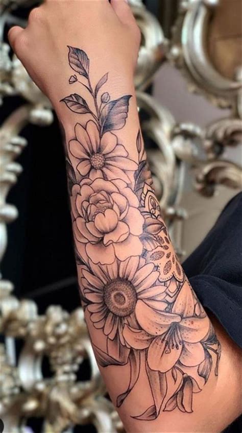 Simple Black Poppy Tattoo ~ Tattoo Heart Lace Arm Designs Tattoos