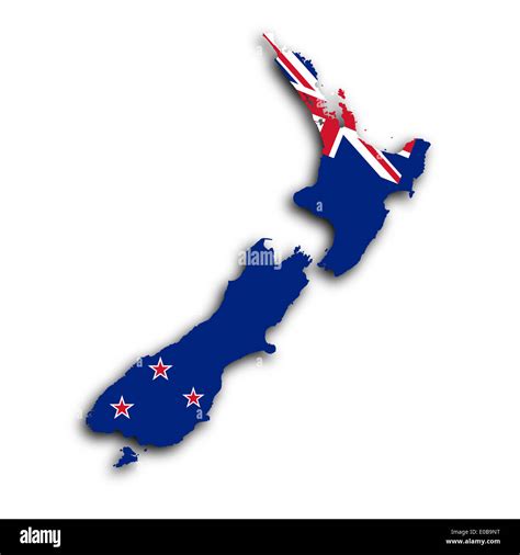 Map New Zealand Cut Out Stock Images And Pictures Alamy