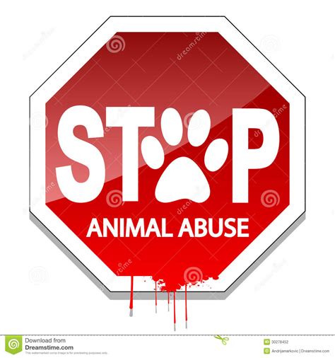 Stop Animal Abuse Stock Vector Illustration Of Abuse 30278452