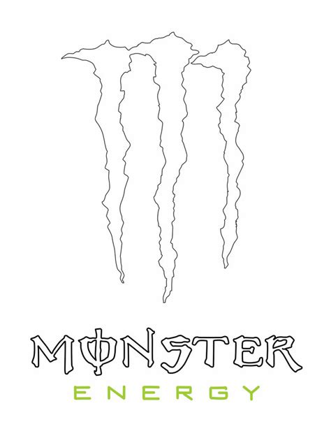 The monster energy drink logo imitates the claws of a monster that scratched a large 'm'. Monster Energy by KillerKoalas on DeviantArt