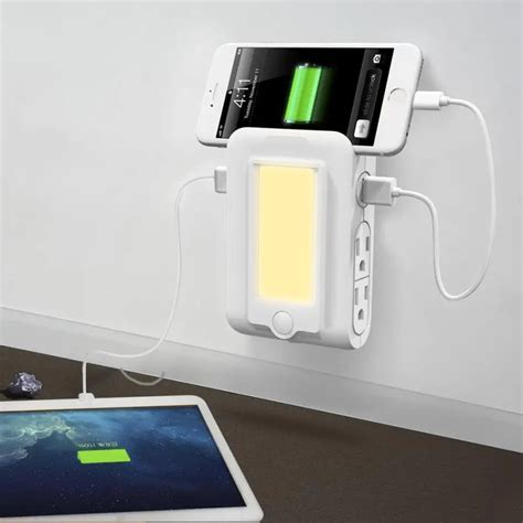 Socket Usb Wall Outlet With Phone Holder Universal Outlet Adapte Slot 4