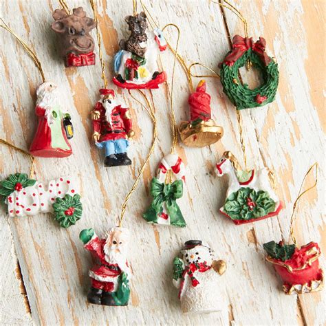 Miniature Holiday Polystone Ornaments Christmas Ornaments Christmas