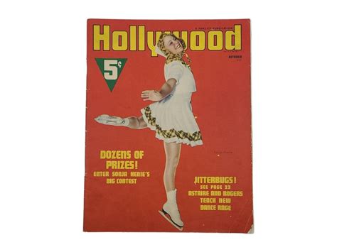 Hollywood Magazine October 1938 Sonja Henie On The Cover Etsy Canada