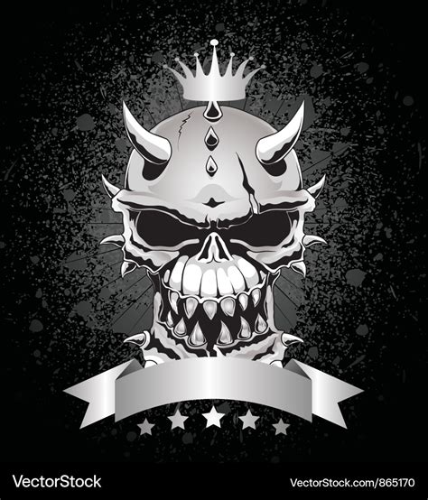 Skull Emblem Royalty Free Vector Image Vectorstock