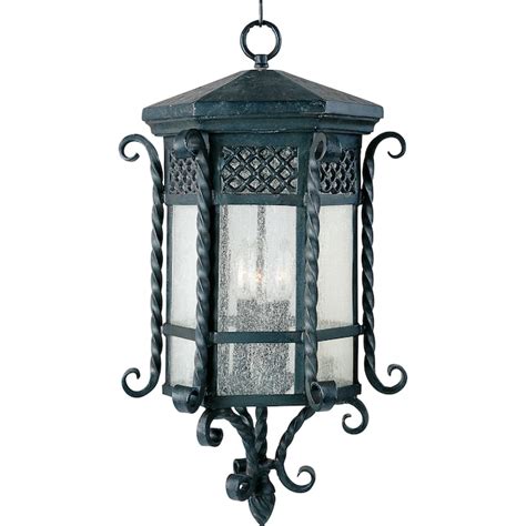 Maxim Lighting Scottsdale 3 Light Country Forge Traditional Seeded