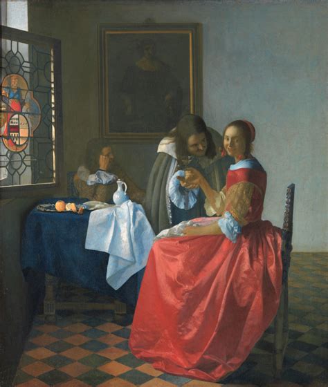 The Girl With The Wine Glass Johannes Vermeer Artwork On Useum