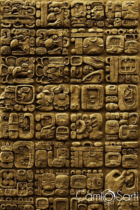 Maya Glyphs By Camilo Sarti 500px Mayan Art Mayan Glyphs Ancient
