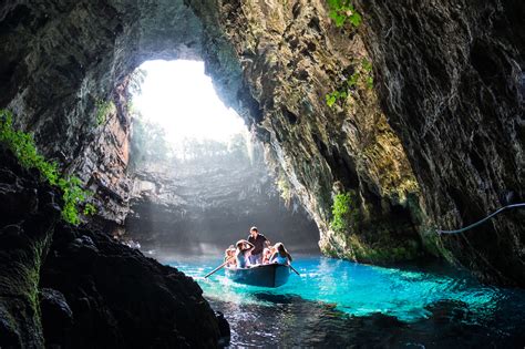 The Lake Cavern Of Melissani Kefalonia Greece — Greece High Definition