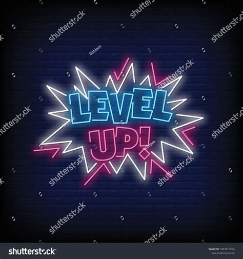Level Upfor Poster In Neon Style Level Up Neon Signs Greeting Card