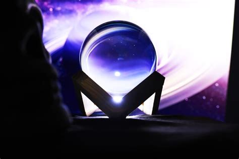 Premium Photo Milky Way In Magic Spherefortune Tellermind Power Concept Magic Ball