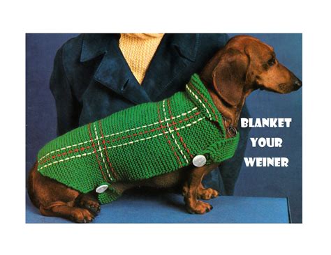 Digital Download Cozy Knit Dachshund Sweater Pattern Fun Etsy