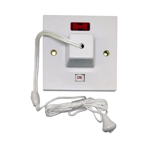 6amp Pull Cord 2 Way Ceiling Switch With Neon Opus® Lighting Technology
