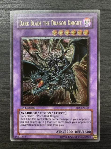 Yu Gi Oh Dark Blade The Dragon Knight Rise Of Destiny 1st Edition Rds