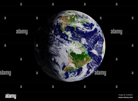 Planet Earth Seen From Space Where The American Continent Is Seen 3d