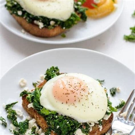 Easy Kale Feta Egg Toast Fast And Healthy Breakfast