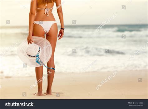 Sexy Woman Back Sexy Bikini Beach Shutterstock