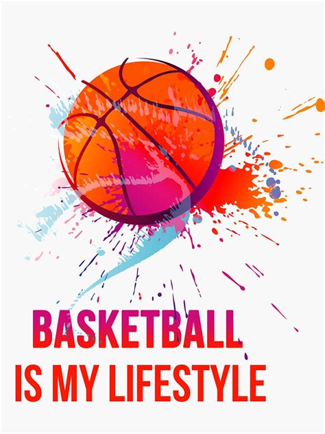Basketball Is My Lifestyle Watercolor Basketball Ball Drawing