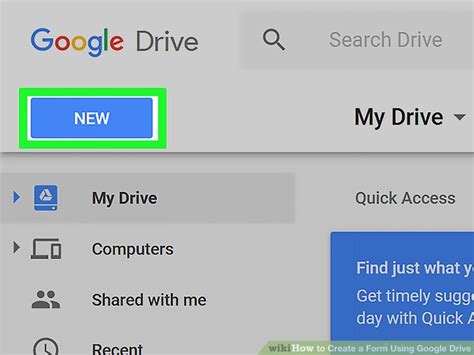 Create your own google account to use and manage all of google's products including gmail, google drive, youtube, and more with a single account. How to Create a Form Using Google Drive (with Pictures ...