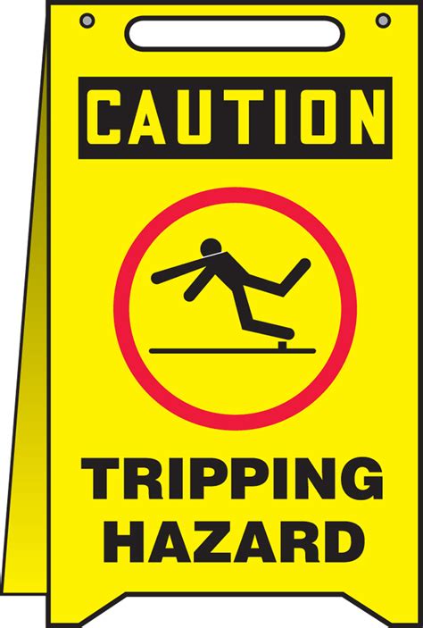 Tripping Hazard OSHA Caution Fold Ups Safety Sign MF118