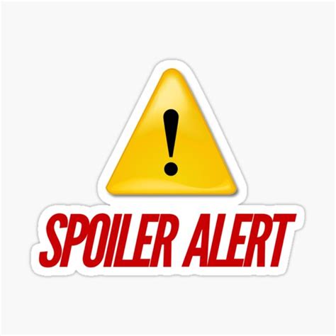Spoiler Alert Design Avoid Having Spoilers Caution Sticker For