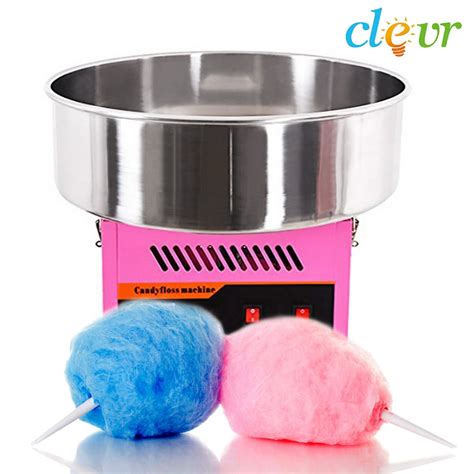 Clevr Large Commercial Cotton Candy Machine Candy Floss Maker Pink