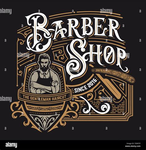 Vintage Barbershop Logo Stock Vector Image And Art Alamy