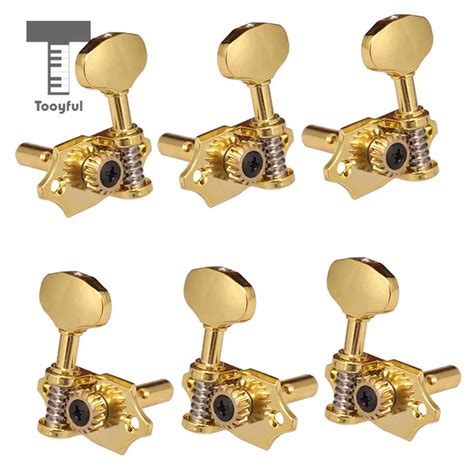 Tooyful X Left X Right Gold Acoustic Classical Guitar Replacement Tuning Pegs Tuning Keys