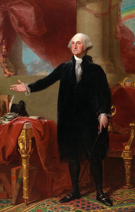 Portrait Of George Washington Lansdowne Portrait Painting By Gilbert