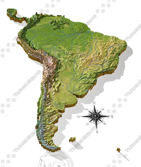 Relief South America 3d Max