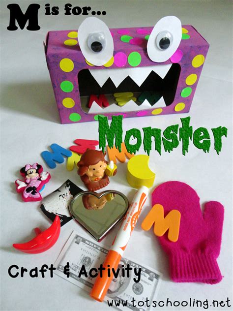 M Is For Monster Craft And Activity Totschooling Toddler Preschool