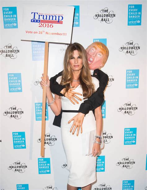 Jemima Khan Wears Controversial Donald Trump Halloween Costume Daily Star
